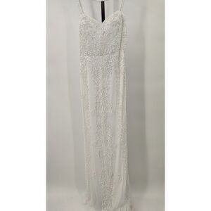 Lulu's Elegant White Lace Dress